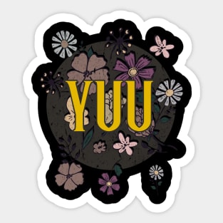 Aesthetic Proud Name Yuu Flowers Anime Retro Styles Sticker